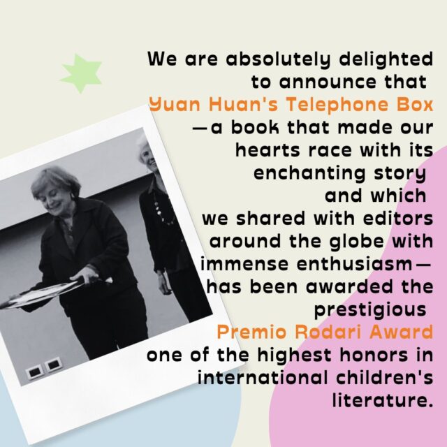 ✨We are absolutely delighted to announce that Yuan Huan's Telephone Box—a book that made our hearts race with its enchanting story and which we shared with editors around the globe with immense enthusiasm—has been awarded the prestigious Premio Rodari Award, one of the highest honors in international children's literature.

First and foremost, we extend our heartfelt congratulations to our esteemed author, Miyase Sertbarut, and the Tudem family for bringing this beautiful work to life. We also acknowledge the publishing houses that have acquired rights for the book in Korean, Arabic, Albanian, Chinese, Spanish, Slovak, and most recently, Ukrainian. We also wish to express our sincere gratitude to Emons Edizioni for their dedication to the book, which has been instrumental in this significant achievement.

As The Black Cat Agency celebrates its fifth anniversary, we are reminded once again of the importance of our mission: to forge meaningful connections between cultures, stories, and children around the world. 🖤

#yuanhuanınkulübesi #yuanhuanınkulubesi #yuanhuanstelephonebox #rodariaward #premiorodari2024 #PremioRodari #festivaldiletteratura #omegna
#festivaldiletteraturaperragazzi #worldkidlit #childrensbooks #miyasesertbarut