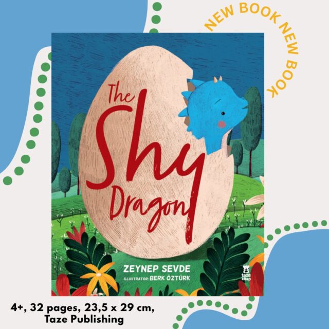 🦕 A warm, inspiring tale about going beyond your limits and chasing your dreams.

The shy dragon spends every day in his tiny windowless house. Sometimes he wonders about the world outside, but his friend Mr Egg Shell, who lives on the wall, warns him that it is full of monsters who will gobble him up.

One day the shy dragon starts to hear noises from outside the house. He's very curious, but will he find the courage to venture outside and explore the world?

📕 Title: The Shy Dragon

✍🏼 Author: Zeynep Sevde

🎨 Illustrator: Berk Öztürk

📚 Publisher: Taze Publishing

32 pages

4+

World rights available except Turkish

#courage #imagination #inspiring #freedom #harmony #tale