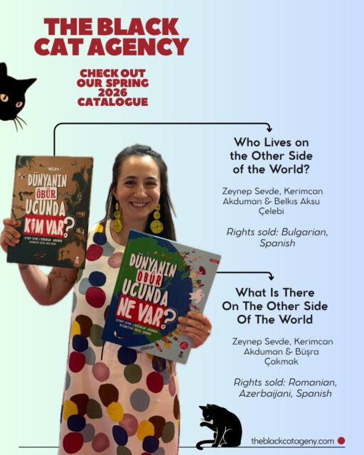Bologna is buzzing with creativity! 🇮🇹✨
We are so happy to be back at the Bologna Children’s Book Fair, the most inspiring week of the year for us at The Black Cat Agency. There’s nothing like the energy of meeting publishers from all over the world and seeing our stories cross borders.
Nazlı is busy sharing the highlights from our Spring 2026 Catalogue, and we are thrilled by the interest so far. As you can see in the photos, some of our titles have already found new homes in various languages and we are just getting started! 🌍📚
Swipe through to see some a sneak peek of our titles.
🔗 Link in bio to explore the full catalogue!
#BCBF26 #BolognaChildrensBookFair #InternationalRights #ChildrensPublishing